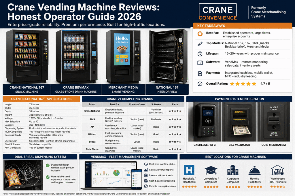 Crane vending machine reviews