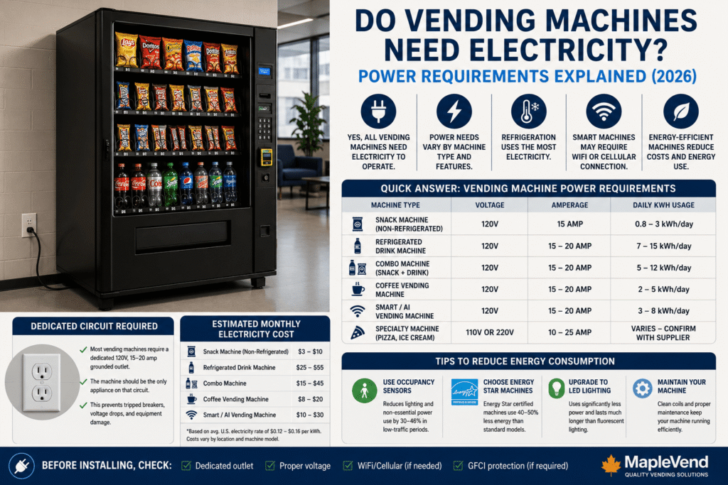 do vending machines need electricity
