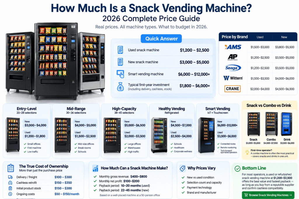 how much is a snack vending machine