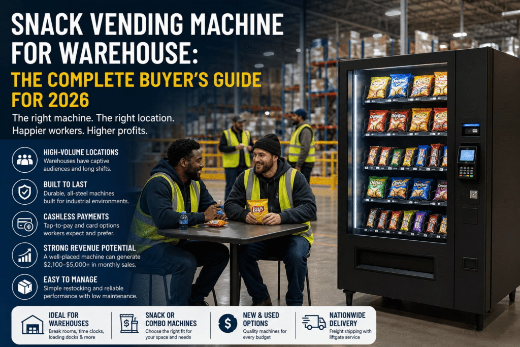 snack vending machine for warehouse